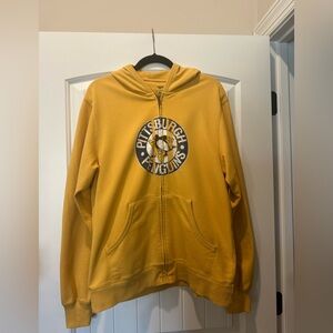 Reebok Uni-Sex Vintage Gold Pittsburgh Penguins Full-Zip Hoodie